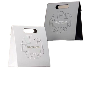 Sacchetto Regalo in Cartone Bianco con Chiusura a Fiocco in Carta Kraft Riciclata e Logo per Caramelle e Oggetti da Viaggio - Product Image 4
