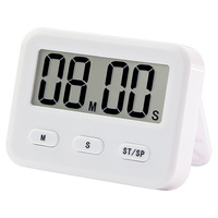 Timer Digital LCD Besar Profesional Terbaik untuk Pabrik, Layar Plastik, Hitung Mundur 99 Menit 59 Detik, untuk Belajar, Memanggang, Memasak