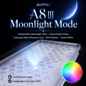 Luz LED para Aquário Marinho Skynuo A8Pro III Max/Blue 230W com LEDs CREE, Controle por APP WiFi, Espectro Completo - Product Image 3