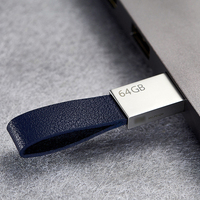 Logo du client en cuir PU porte-clés clé usb clé usb en cuir porte-clés