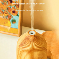 Humidificateur à ultrasons silencieux, commande à un bouton, arrêt automatique sans eau, diffuseur d'huiles essentielles portable de 100 ml pour le yoga