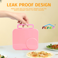 Aohea Boîte à bento pour enfants d'école écologique de couleur personnalisée Boîte à lunch sandwich à 4 compartiments Boîtes à lunch unies pour enfants
