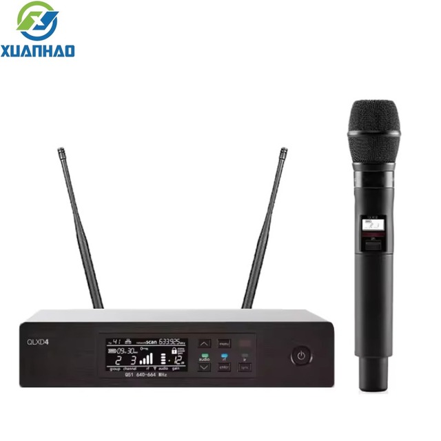 High Quality QLXD4 Ksm9 S58 Beta 87a Wireless Microphone System Head Mounted Handheld Microphone for Karaoke Stage Performances
