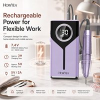 Machine à ongles rechargeable, perceuse à ongles électrique sans fil portable avec écran LCD pour manucure acrylique et gel