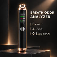 Analyseur d'odeur buccale portable, testeur numérique d'odeur buccale, test en 5 secondes, résultat sur 4 niveaux, affichage 0,1 ppm, rechargeable par USB, OEM ODM