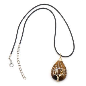 All'ingrosso collana pendente di cristallo a forma di goccia albero di vita pietra curativa per <span class=keywords><strong>la</strong></span> meditazione <span class=keywords><strong>vecchia</strong></span> categoria di prodotto - Product Image 3