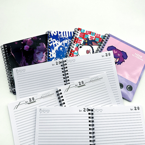 厚紙スパイラルノート、罫線入りA4/A5、学生用学校練習帳 - Product Image 1