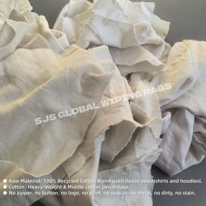 Trapos de Algodón Reciclado para Uso en Talleres, Trapos de Algodón para Uso Industrial, Bolsa de 10 Libras, Trapos Blancos - Product Image 4