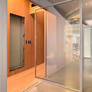 Porte d'<span class=keywords><strong>entrée</strong></span> pivotante électrique, grande porte en verre et aluminium, système de porte pivotante automatique, télécommande, porte principale de villa, robuste - Product Image 3