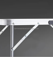 Table pliante rectangulaire moderne pour l'extérieur en alliage d'aluminium, table en aluminium personnalisée en usine