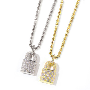 Collana Unisex con Ciondolo a Lucchetto, Catena Hip Hop, Gioielli di Moda - Product Image 3