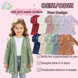 Manteau d'hiver à sequins pour filles, imprimé, décontracté, respirant, écologique, entièrement pailleté, à manches longues, vêtement d'extérieur scintillant - Product Image 1