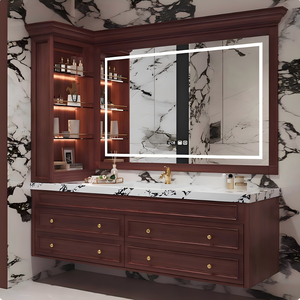 バスルームキャビネットミラーキャビネット組み合わせバスルームドレッシングテーブルシンク洗面台ロックプレートバスルームキャビネットセット - Product Image 2