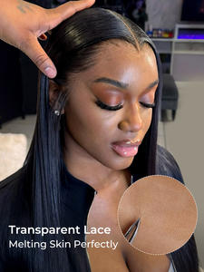 Ready to Go M Hairline Straight 6x8 Lace Front Wig avec cordon de serrage <span class=keywords><strong>Alipearl</strong></span> Widow's Peak Pre Cut & Plucked Beginner Friendly - Product Image 3