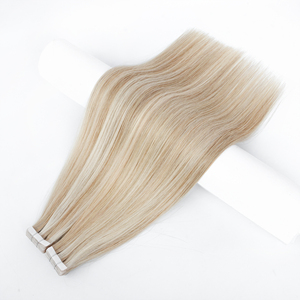 沙龙级隐形胶带式欧洲处女雷米人发接发，全角质层，不脱落，柔软闪亮 - Product Image 2