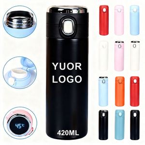 Customized Logo Intelligent LED Temperature Display Water <b>Bottle</b> 304 Stainless Steel Double Wall Insulated Thermos Flask - Product Image 1