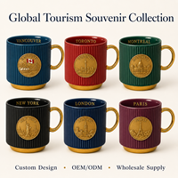 Mug en céramique souvenir de Vancouver, Canada, avec l'insigne du Lion Gate Bridge, drapeau et repère de la ville, tasse à café/eau en porcelaine, personnalisable OEM ODM, vente en gros