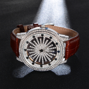 Gioielli Vintage Nuovi Gioielli Hip Hop di Buona Qualità Orologio Impermeabile con Quadrante Completamente Diamantato Orologio al Quarzo Rotondo Stile Retrò per Uomo - Product Image 5