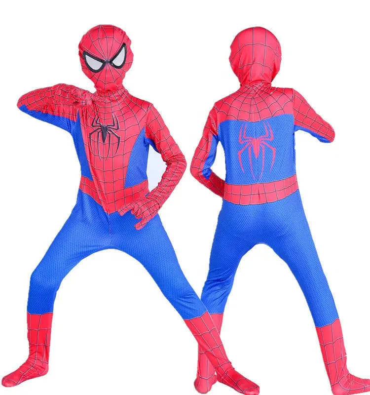 6Designs Spiderman Costume Fancy Jumpsuit Children Halloween Cosplay Costume Red Black Spandex 3D Cosplay Clothing
