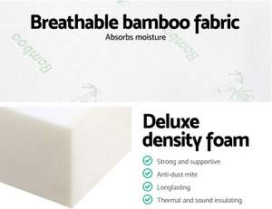 Foldable Bamboo Fabric Foam <strong>Mattress</strong> <strong>Topper</strong> - Easy to Store &amp; Carry, Ideal for Home, <strong>Travel</strong> &amp; Camping - Product Image 4
