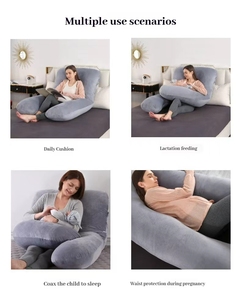 <span class=keywords><strong>Coussin</strong></span> <span class=keywords><strong>de</strong></span> sieste en coton en forme <span class=keywords><strong>de</strong></span> U pour dormir sur le côté, oreiller pour femmes enceintes - Product Image 3
