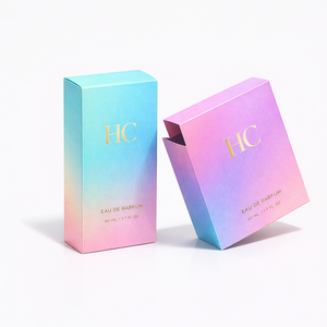 Custom Folding Carton Perfume Box with Hot Foil Stamping and Custom Window Cutout for Retail Gift Packaging - Product Image 5