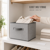 Cubes de rangement pliables en tissu, directement de l'usine, avec poignées en carton de 2 mm, pour l'organisation des vêtements et des livres dans les placards et étagères