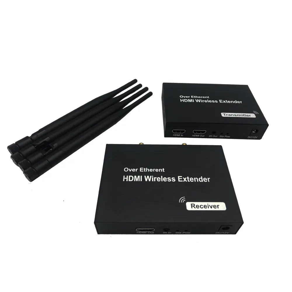 Commercio all'ingrosso Wireless HDMI Extender/Adattatore 200M 2.4G/5G 1080P HD Audio Video Trasmettitore Ricevitore Supporto 1Tx per 4RXs