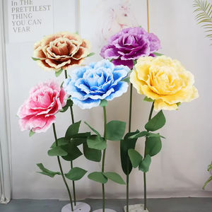 Décoration de mariage, rose en flanelle simulée, grande scène de fond, aménagement de scène, vitrine de centre commercial, fleur simulée teinte - Product Image 2