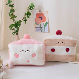 Saveur de fruits fraise <span class=keywords><strong>fromage</strong></span> gâteau jouets en peluche Matcha doux gâteau poupées en peluche amusant nourriture peluche Desserts crème gâteau peluche - Product Image 4