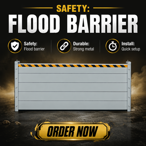 Compuerta contra Inundaciones de Aluminio con Certificación CE, Portátil y de Despliegue Rápido para Almacenes y Garajes, Barrera Duradera Contra Agua de Inundación - Product Image 1