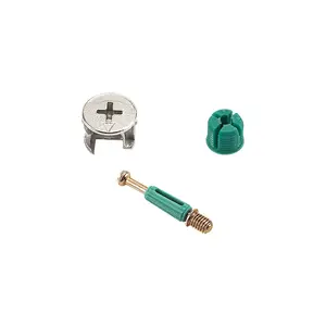 Acessórios de hardware de móveis 3 em 1, mini conector fixador parafusos eccentétrico cam dowel nut