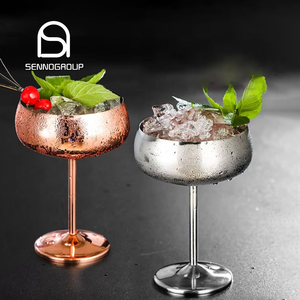 <span class=keywords><strong>Copas</strong></span> de Champán Irrompibles de Acero Inoxidable, <span class=keywords><strong>Copas</strong></span> de <span class=keywords><strong>Vino</strong></span> Plateadas en Oro Rosa, <span class=keywords><strong>Copas</strong></span> <span class=keywords><strong>Grandes</strong></span> para Martini y Cócteles - Product Image 1