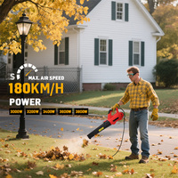 Vertak Haute Vitesse 3000w Puissance portative 180 km/h Max. Vitesse de l'air Aspirateur Jardin Léger AC Souffleur de feuilles électrique filaire