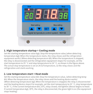 W3103 Régulateur de température numérique <span class=keywords><strong>5000W</strong></span> <span class=keywords><strong>Thermostat</strong></span> numérique 30A Régulateur de température - Product Image 6