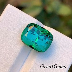 พลอยทัวร์มาลีนธรรมชาติจากอัฟกานิสถาน สีเขียวลากูนหายาก ทรงคุชชั่น ขนาด 7x7 มม. น้ำหนัก 2.3 กะรัต ไม่ผ่านการปรับแต่ง ได้รับการประเมินโดยผู้เชี่ยวชาญจากภายนอก - Product Image 2