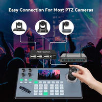 TONGVEO 2 Cámaras de Video PTZ con Seguimiento IA NDI 30x y Controlador de Teclado con Joystick y Pantalla LED Profesional para Conferencias