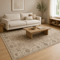 Tapis imprimé lavable en machine, tapis floral vintage pour salon, chambre à coucher, décoration de la maison