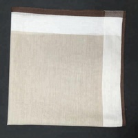 Mouchoir jetable à rayures en satin pour hommes, mouchoir couleur claire, style coton, logo, client