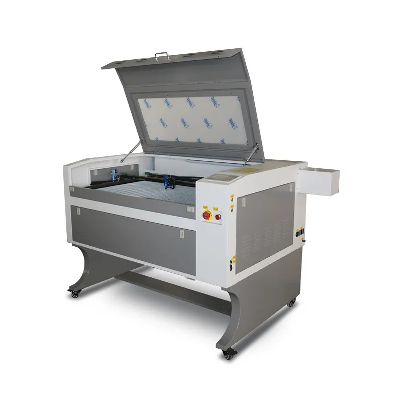 Niedrigster Preis 100w 690 1070 1080 co2 Lasergravur-Schneide maschine 900*600mm mit Kamera für Abzeichen Stick patches