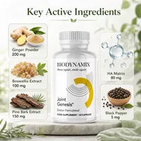 Kapsul Pendukung Sendi Jahe Boswellia Asam Hialuronat Nutrisi Tulang Rawan Kesehatan Gaya Hidup Dewasa 30 Kapsul OEM ODM