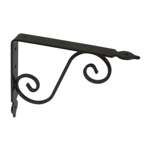 RUSTIC SHELF <b>BRACKET</b> IDEAL STAR 30x25 cm - Hammered <b>Silver</b> - Product Image 1