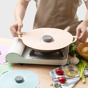 Tùy Chỉnh Tái Sử Dụng Chịu Nhiệt Lò Vi Sóng Thực Phẩm Splatter Bìa Bát Silicone Nắp Với Hút Bao Gồm Cho Chậu - Product Image 5