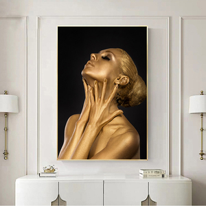 Quadri Moderni con <span class=keywords><strong>Ritratti</strong></span> <span class=keywords><strong>di</strong></span> <span class=keywords><strong>Donne</strong></span> Nere e Stampe su Tela con Mezzo Volto che Tocca il Viola per Decorazione Camera da Letto - Product Image 2