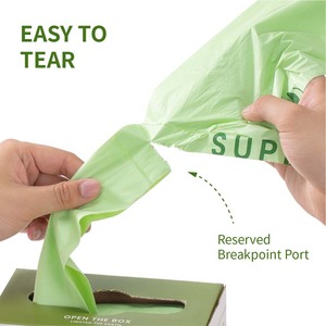 13Gallon Xử Lý Tie PLA Thùng Rác Túi 100% Phân Hủy Sinh Học Túi Rác Trên Cuộn Bột Bắp Túi Nhựa - Product Image 4