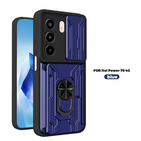Étui de téléphone Lichicase résistant aux rayures avec support magnétique réglable pour voiture pour Itel City 200 A100C, coque arrière en PC