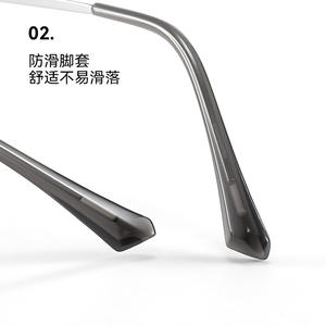 Monturas de Gafas Geométricas Plateadas para Mujer Danyang 6355, Ligeras, de Marco Completo, Diseño de Flujo de Agua, para Rostros Pequeños - Product Image 2