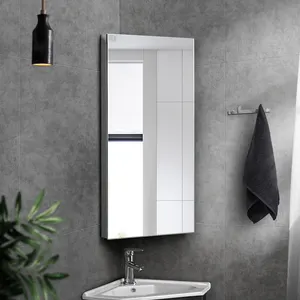 Single Mirror Bathroom 304 Stainless Steel Wall Mounted Corner Cabinet