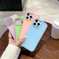 Coque de téléphone portable antichoc en silicone gel couleur unie pour iPhone 17 Pro Max, coque givrée colorée pour iPhone 14 13 12 11