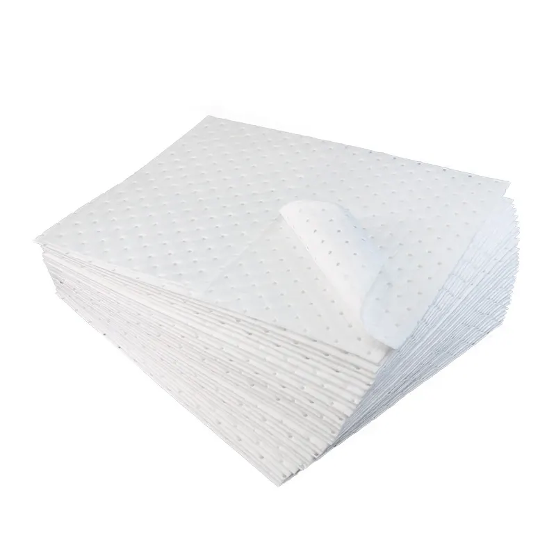 Factory price 100%pp white oil absorbent pad absorb mat for Oil spill from train factory